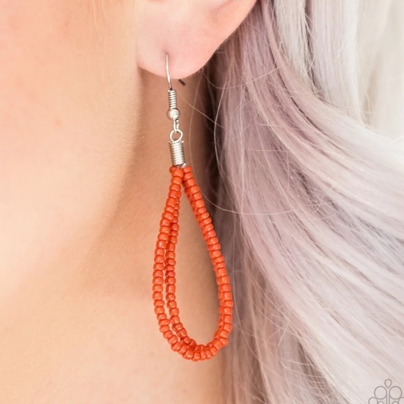 🆕A Standing Ovation Necklace- Orange Seed Bead- NWT/NIP - Picture 3 of 4